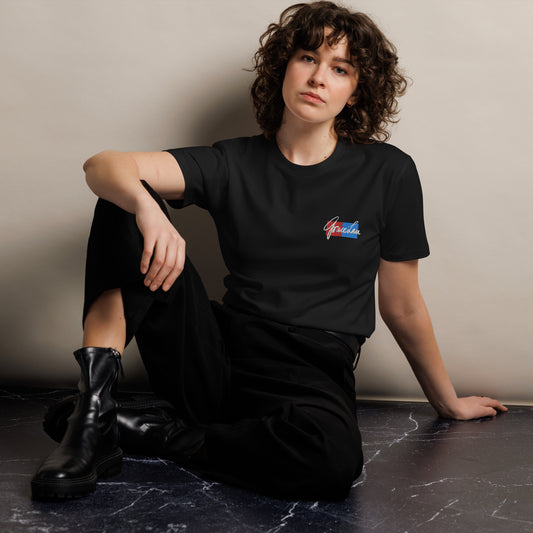 Embroidered Unisex premium t-shirt: Tatami x GraceLau